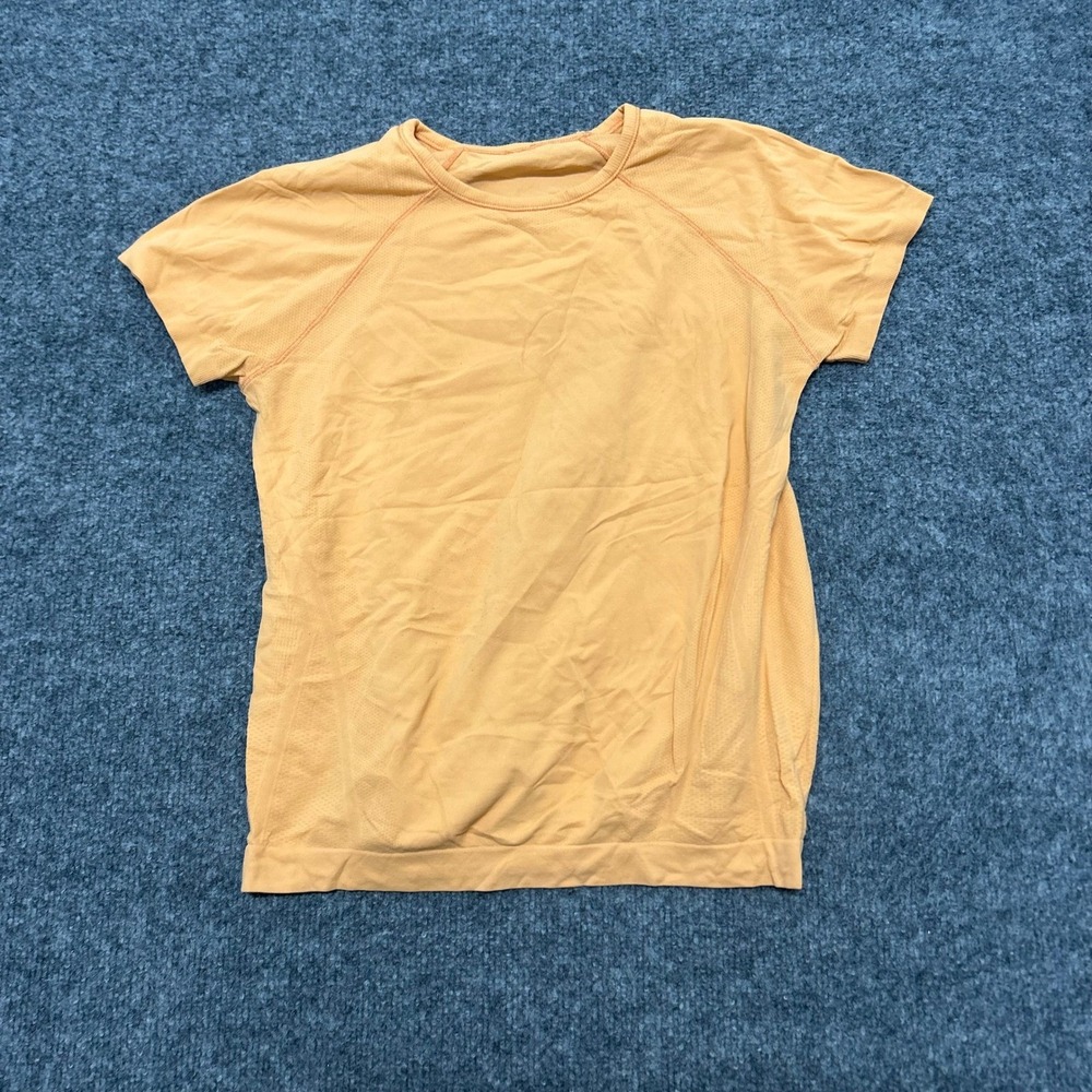 Lululemon Shirt Womens Size 4 Orange Swiftly Tech Short Sleeve Athletic Workout
